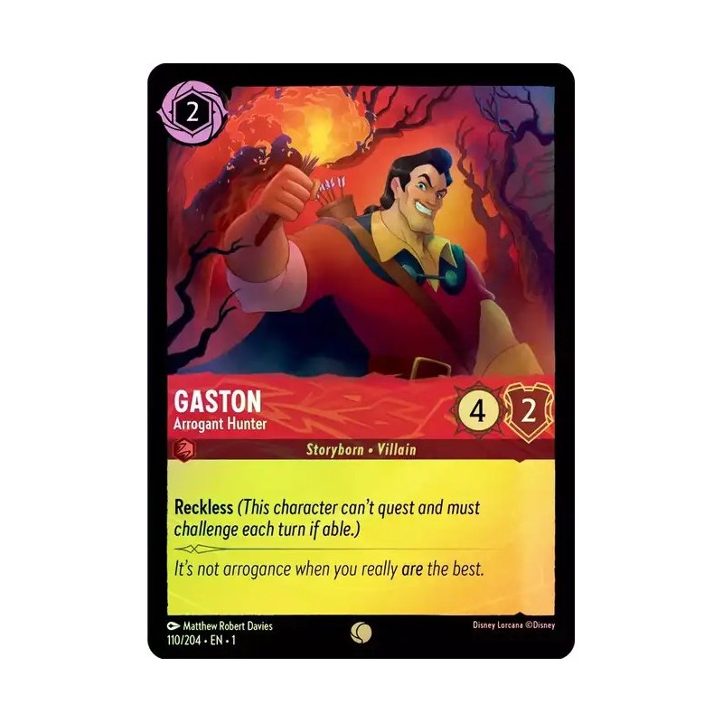 Carta Foil Gaston - Arrogant Hunter | Disney Lorcana #110/204·EN·1