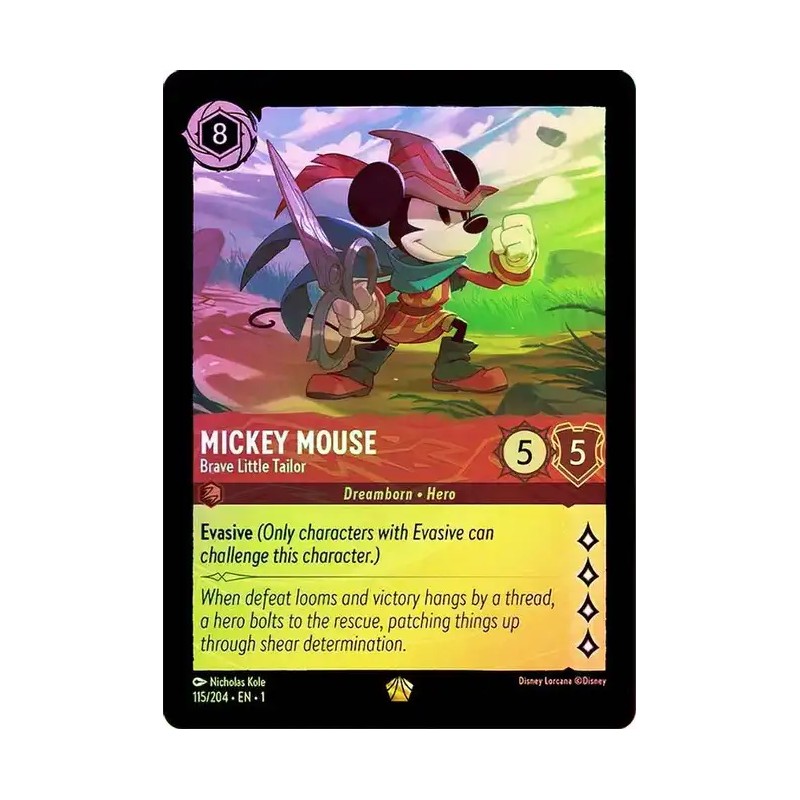 Carta Foil Mickey Mouse - Brave Little Tailor | Lorcana #115/204·EN·1