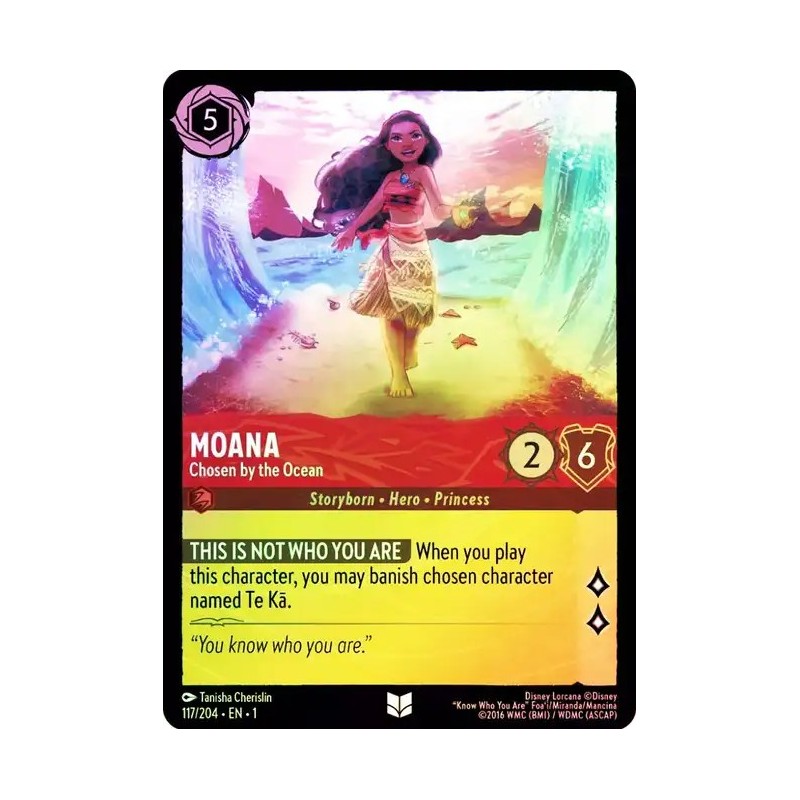 Carta Foil Moana - Chosen by the Ocean | Disney Lorcana #117/204·EN·1