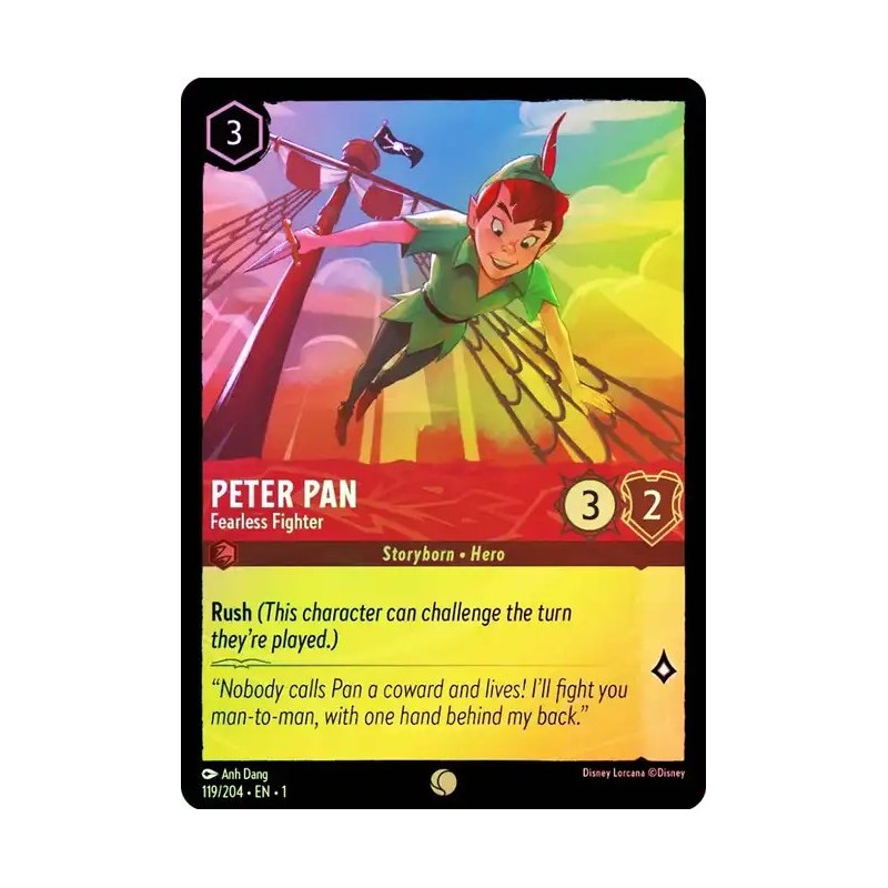 Carta Foil Peter Pan - Fearless Fighter | Disney Lorcana #119/204·EN·1