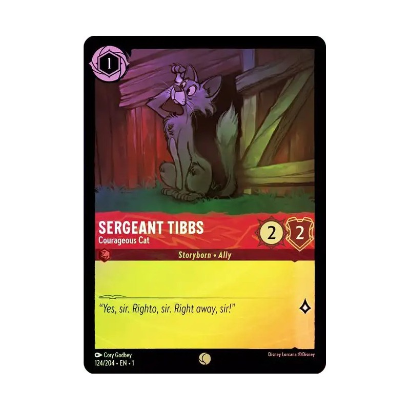 Carta Foil Sergeant Tibbs - Courageous Cat | Lorcana #124/204·EN·1