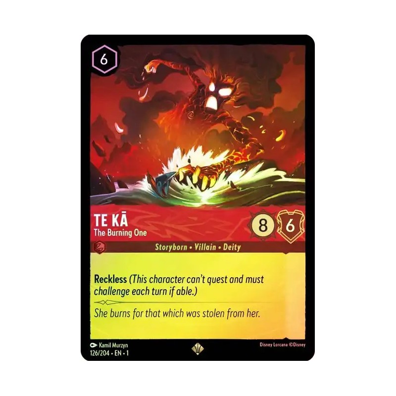 Carta Foil Te Ka - The Burning One | Disney Lorcana #126/204·EN·1