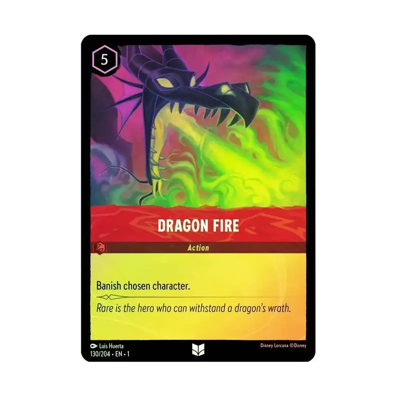 Carta Foil Dragon Fire | Disney Lorcana #130/204·EN·1