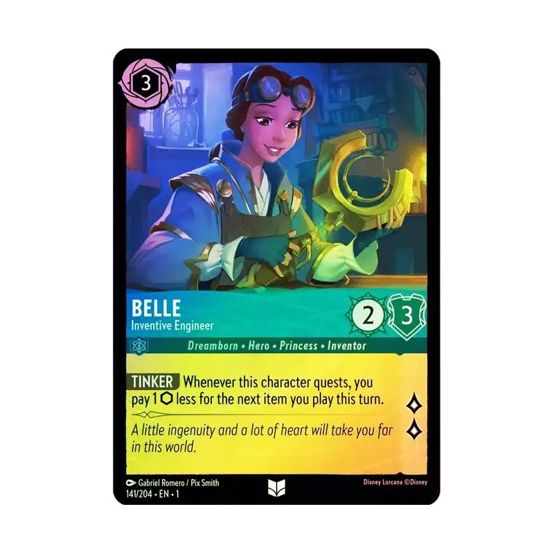 Carta Foil Belle - Inventive Engineer | Disney Lorcana #141/204·EN·1