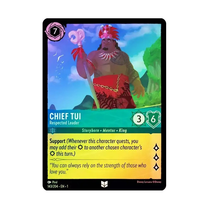 Carta Foil Chief Tui - Respected Leader | Disney Lorcana #143/204·EN·1