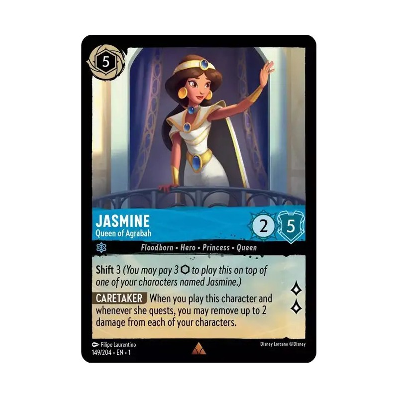 Carta Jasmine - Queen of Agrabah | Disney Lorcana #149/204·EN·1