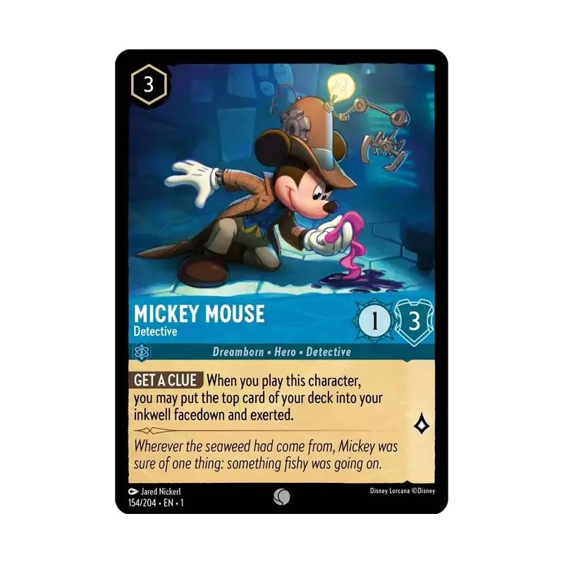 Carta Mickey Mouse - Detective | Disney Lorcana #154/204·EN·1