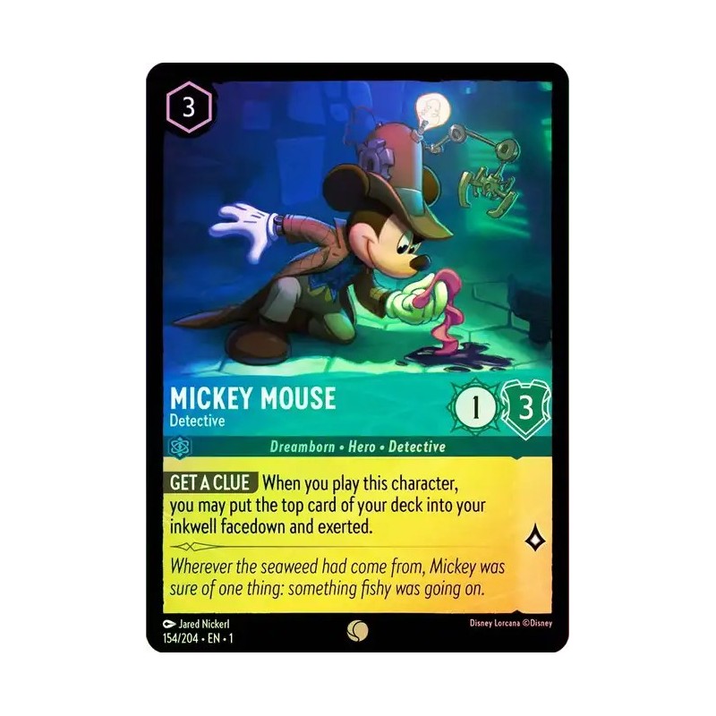 Carta Foil Mickey Mouse - Detective | Disney Lorcana #154/204·EN·1