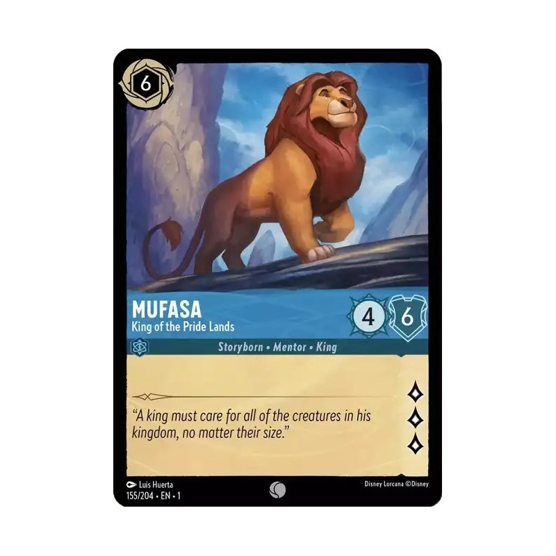 Carta Mufasa - King of the Pride Lands | Disney Lorcana #155/204·EN·1