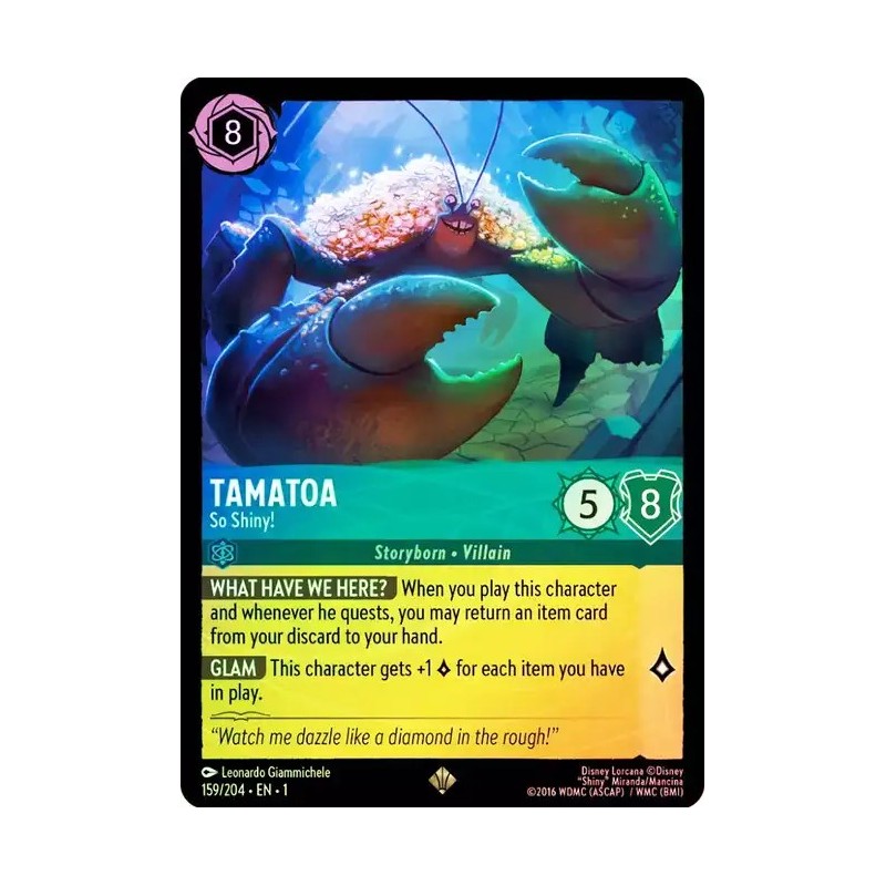 Carta Foil Tamatoa - So Shiny! | Disney Lorcana #159/204·EN·1