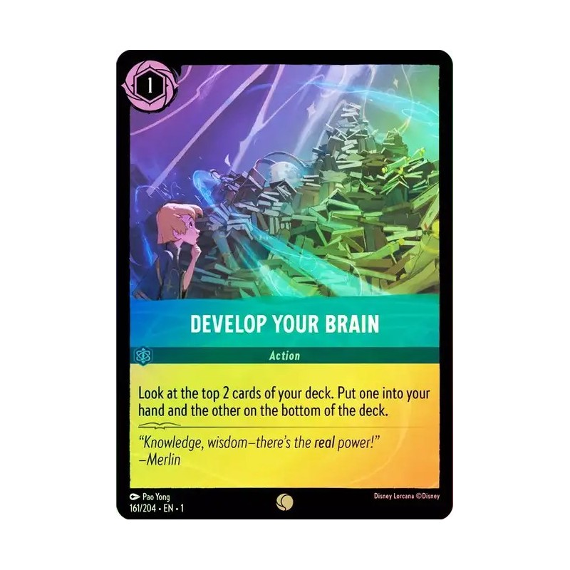 Carta Foil Develop Your Brain | Disney Lorcana #161/204·EN·1