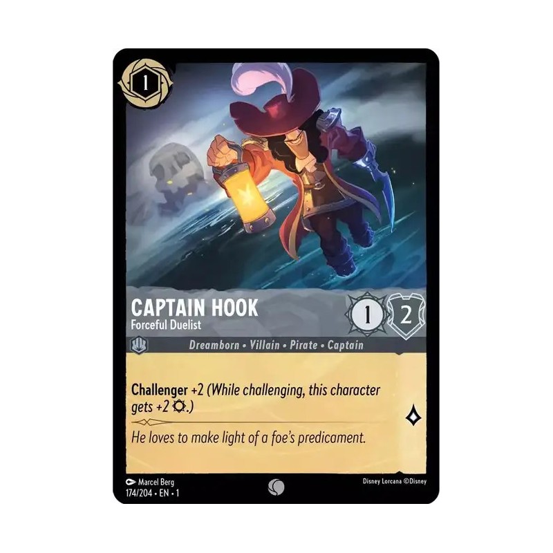 Carta Captain Hook - Forceful Duelist | Disney Lorcana #174/204·EN·1