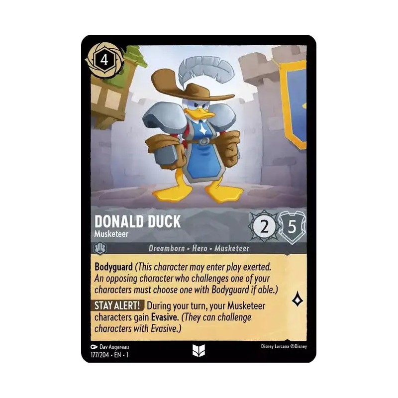 Carta Donald Duck - Musketeer | Disney Lorcana #177/204·EN·1