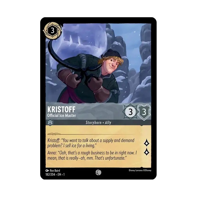 Carta Kristoff - Official Ice Master | Disney Lorcana #182/204·EN·1