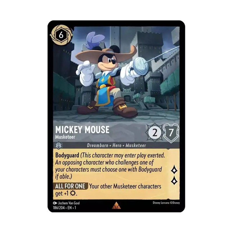 Carta Mickey Mouse - Musketeer | Disney Lorcana #186/204·EN·1