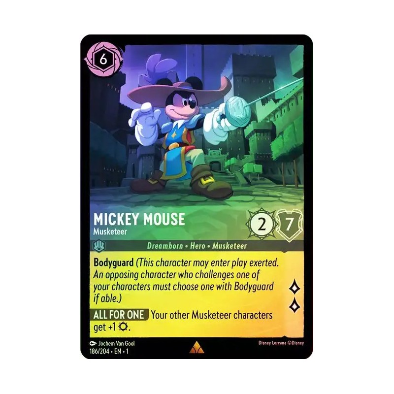 Carta Foil Mickey Mouse - Musketeer | Disney Lorcana #186/204·EN·1