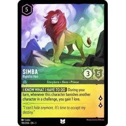 Carta Foil Simba - Rightful Heir | Disney Lorcana #190/204·EN·1