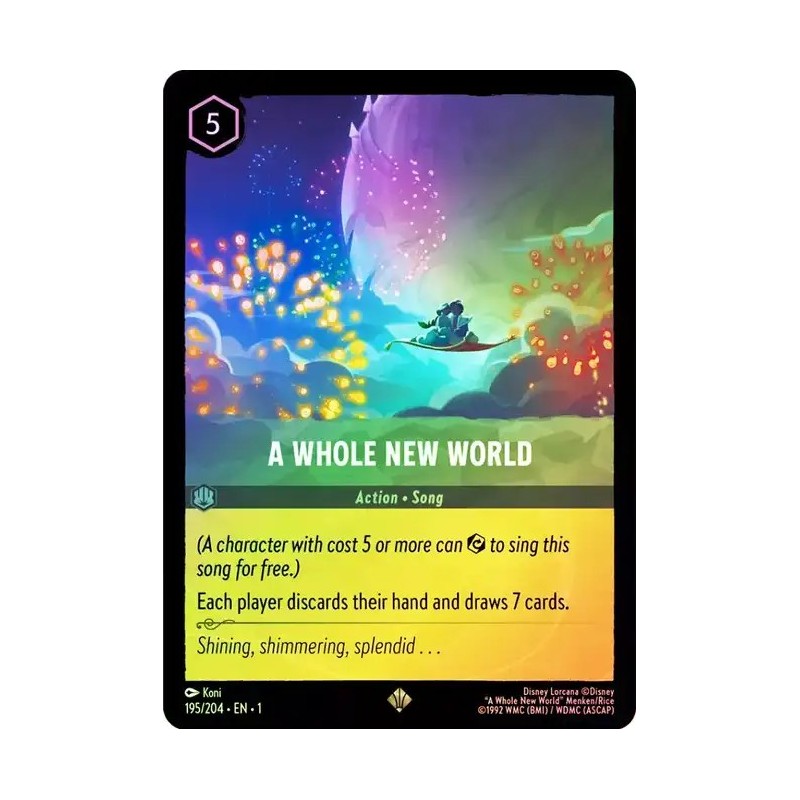 Carta Foil A Whole New World | Disney Lorcana #195/204·EN·1