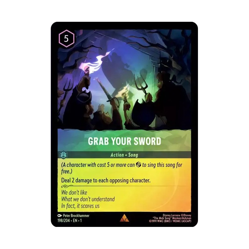 Carta Foil Grab Your Sword | Disney Lorcana #198/204·EN·1