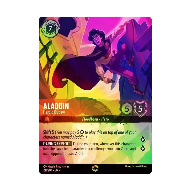 Carta Aladdin - Heroic Outlaw | Disney Lorcana #211/204·EN·1