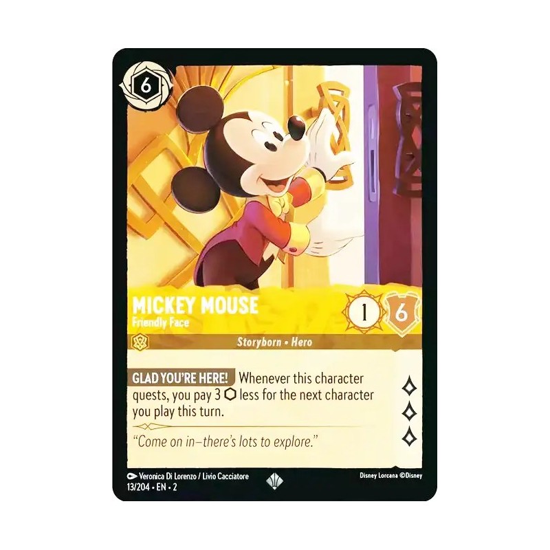 Carta Foil Mickey Mouse - Friendly Face | Disney Lorcana #013/204·EN·2