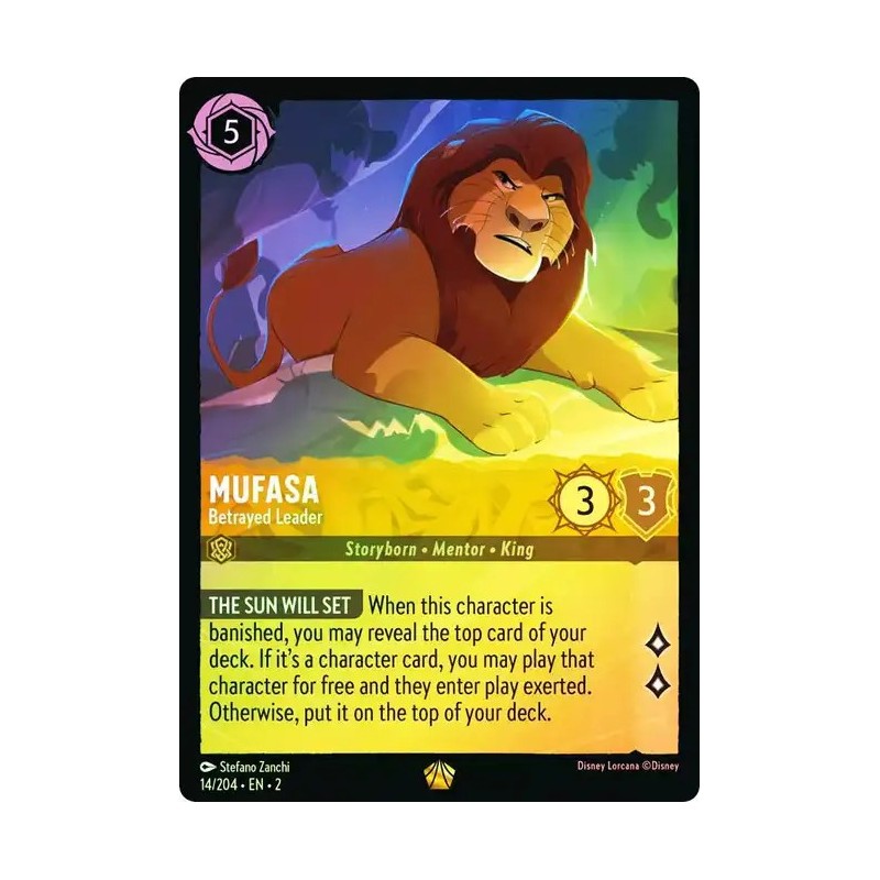 Carta Foil Mufasa - Betrayed Leader | Disney Lorcana #014/204·EN·2