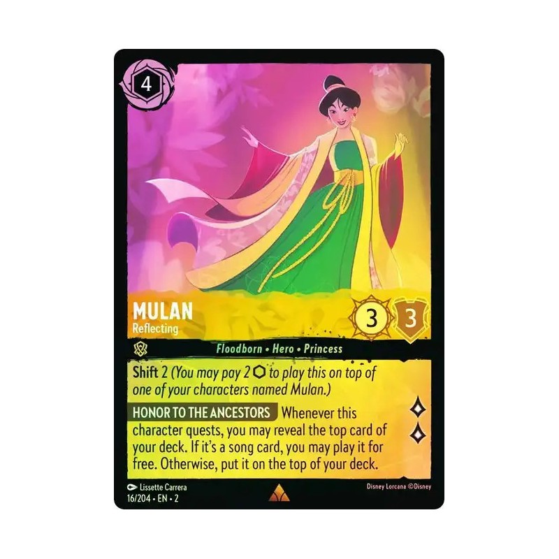 Carta Foil Mulan - Reflecting | Disney Lorcana #016/204·EN·2