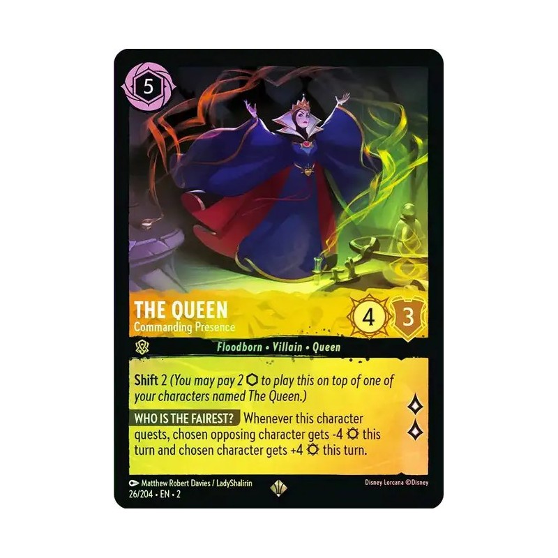 Carta Foil The Queen - Commanding Presence Disney Lorcana 026/204·EN·2