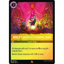 Carta Foil World's Greatest Criminal Mind Disney Lorcana #031/204·EN·2