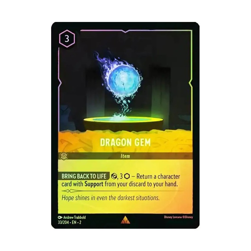 Carta Foil Dragon Gem | Disney Lorcana #033/204·EN·2