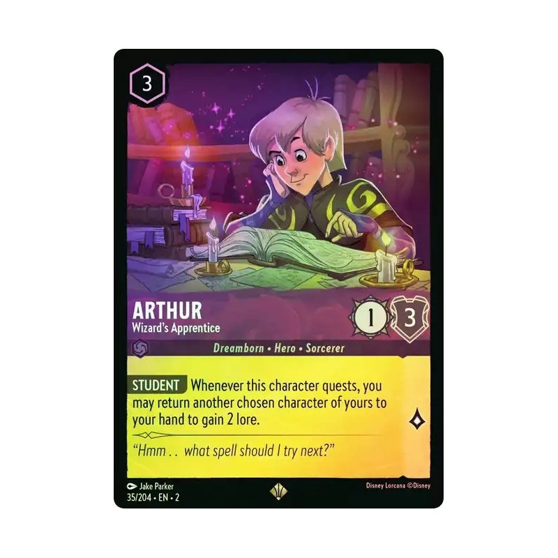 Carta Foil Arthur - Wizard's Apprentice | Disney Lorcana #035/204·EN·2