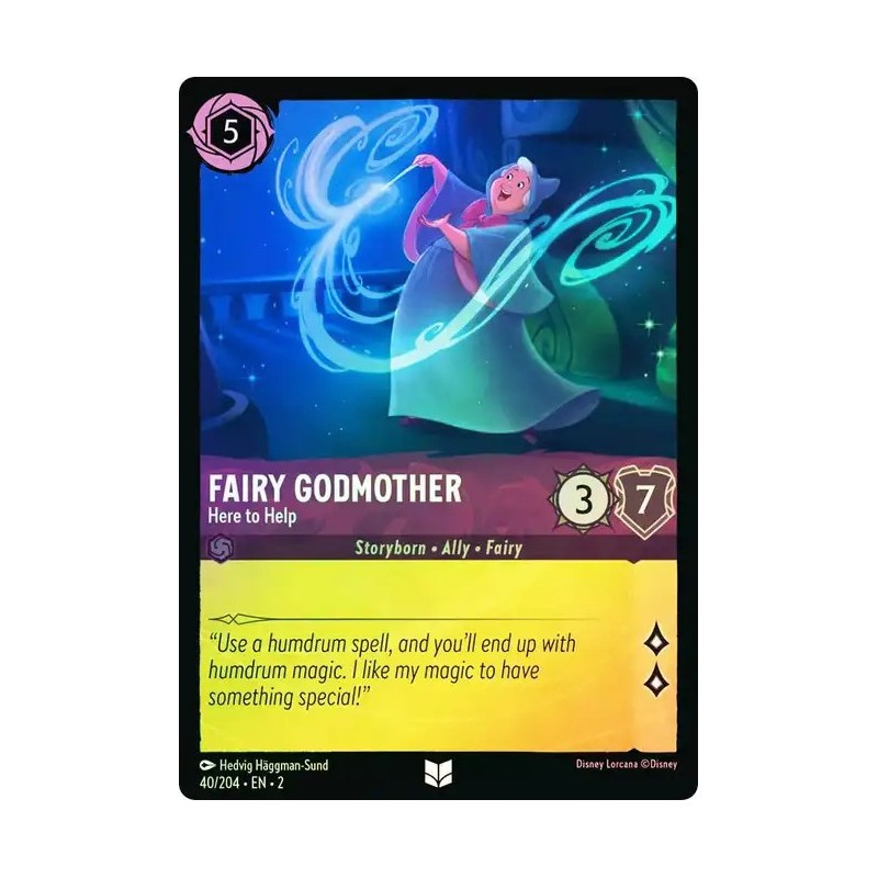 Carta Foil Fairy Godmother - Here To Help Disney Lorcana #040/204·EN·2