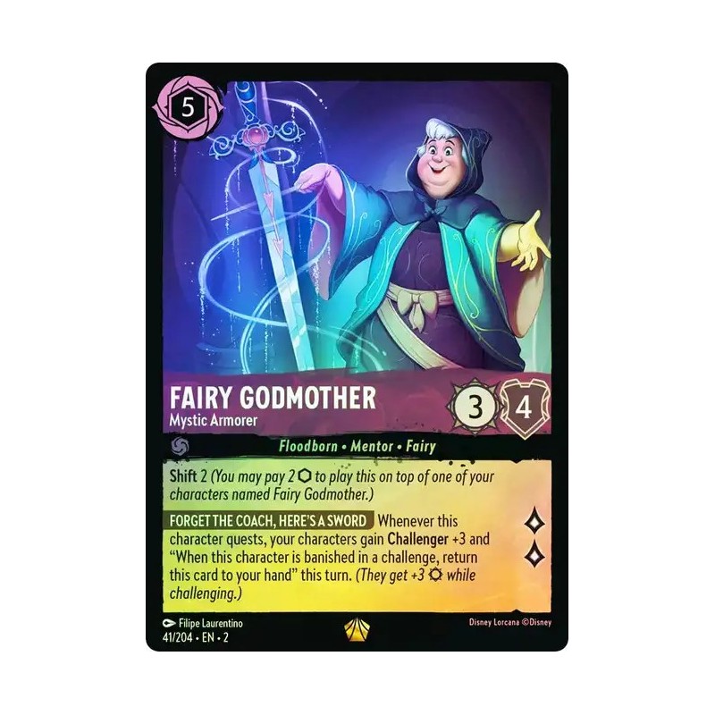 Carta Foil Fairy Godmother - Mystic Armorer | Lorcana #041/204·EN·2